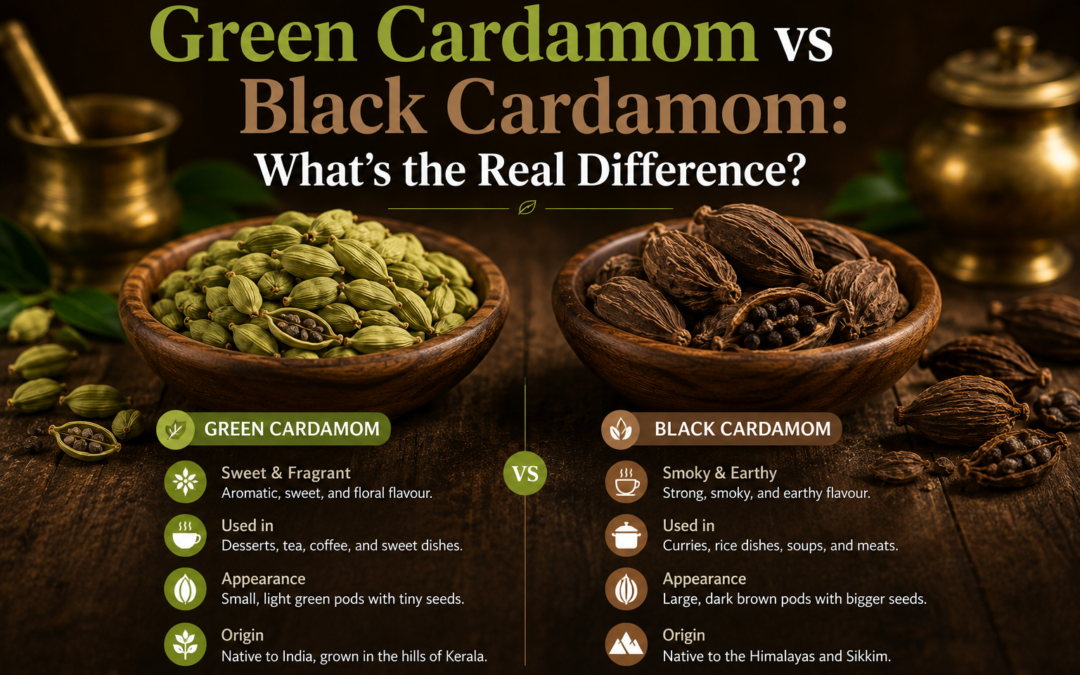 green cardamom vs black cardamom